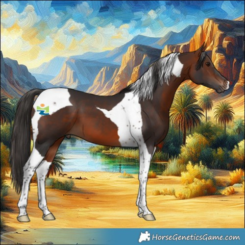 Horse Color:Bay Tobiano 