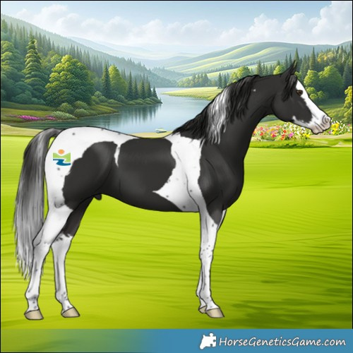 Horse Color:Liver Chestnut Splash Tobiano 