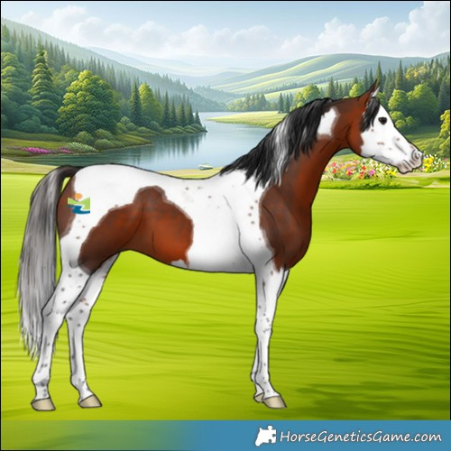 Horse Color:Bay Splash Tobiano 