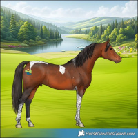 Horse Color:Bay Tobiano