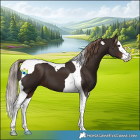 Horse Color:Liver Chestnut Splash Tobiano 