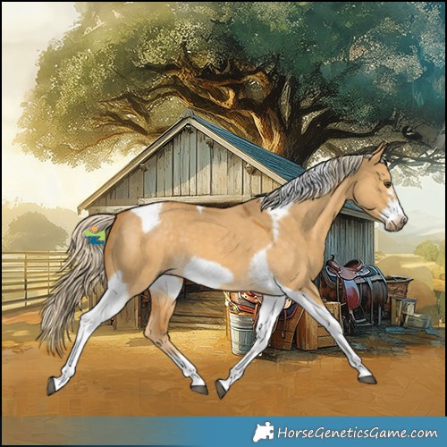 Horse Color:Palomino Dun Tobiano Frame 