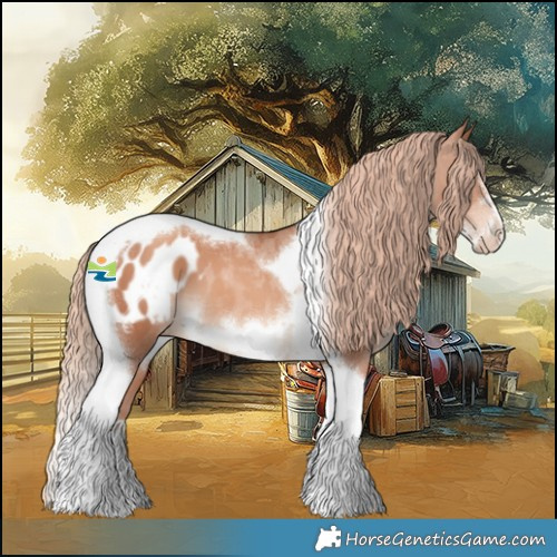 Horse Color:Gold Champagne Tobiano Frame Appaloosa 