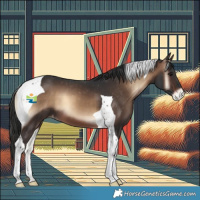 Horse Color:Brown Onyx Tobiano Varnish 
