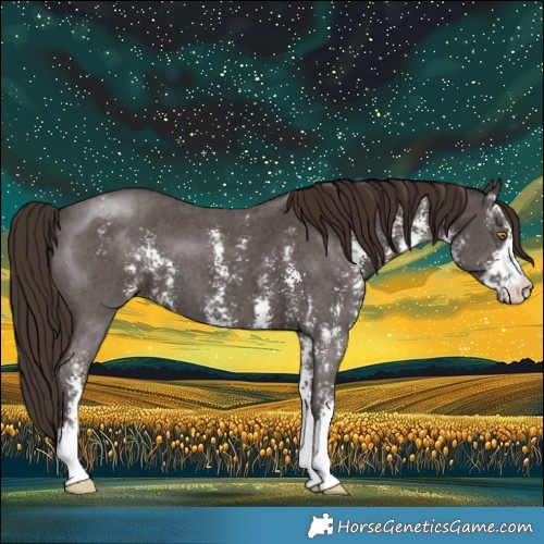 Horse Color:Liver Chestnut Sabino