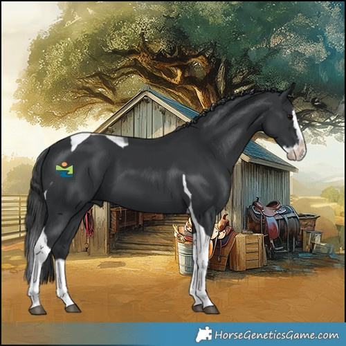 Horse Color:Black Splash Tobiano 