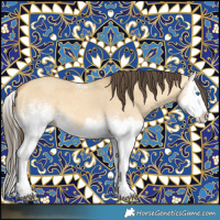 Horse Color:White Spotted Sable Cream Champagne Dun Splash 