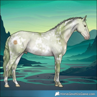 Horse Color:Watercolor White Spotted Liver Chestnut Mushroom 