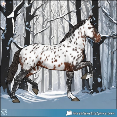 Horse Color:Brown Appaloosa 