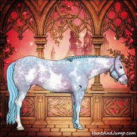 Horse Color:Watercolor White Spotted Bay Ice Frame 