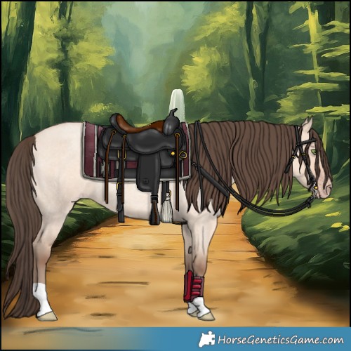 Horse Color:Amber Champagne Roan Dun 