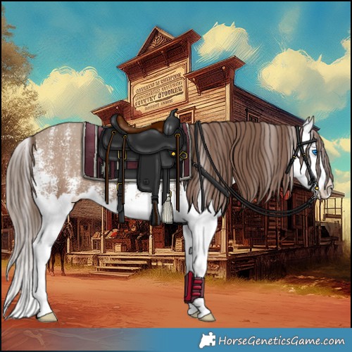 Horse Color:White Spotted Classic Champagne Splash Appaloosa 