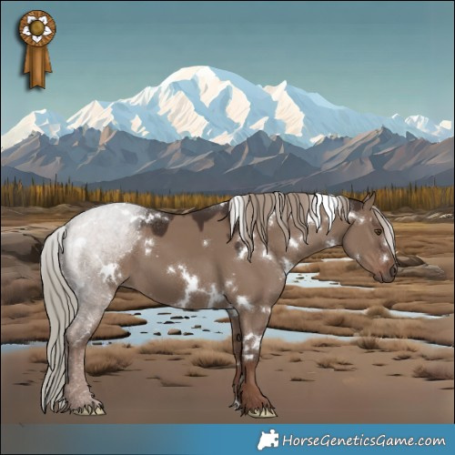 Horse Color:White Spotted Liver Red Dun Mushroom 