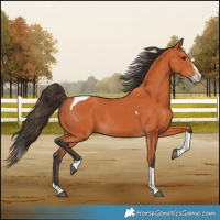 Horse Color:Bay Splash Tobiano