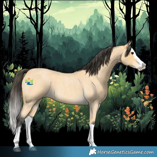 Horse Color:Buckskin Roan Splash 