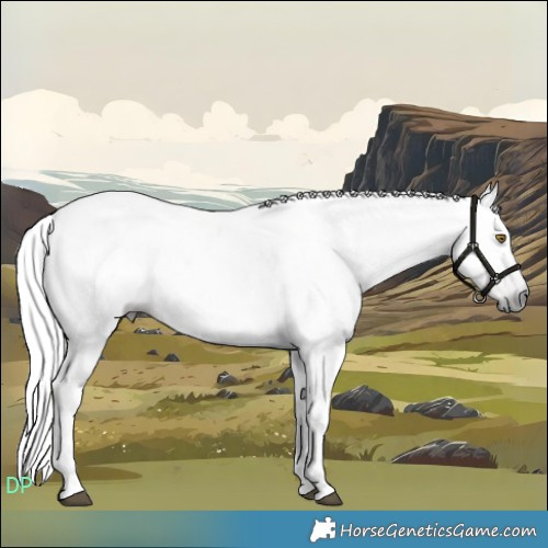 Horse Color:Gray Platinum Liver Chestnut Tobiano 
