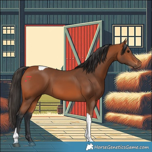 Horse Color:Bay Tobiano 