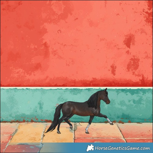 Horse Color:Brown Tobiano 