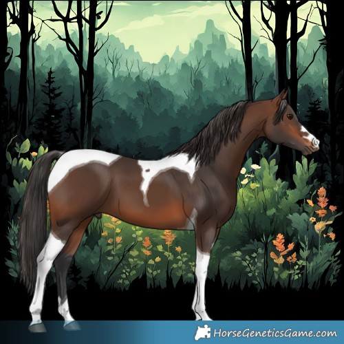 Horse Color:Brown Tobiano 