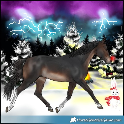 Horse Color:Brown Mushroom Tobiano Rabicano 