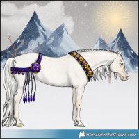 Horse Color:Cremello Roan Splash  and Cremello Roan Splash 