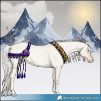 Horse Color:Cremello Roan Splash and Cremello Roan Splash