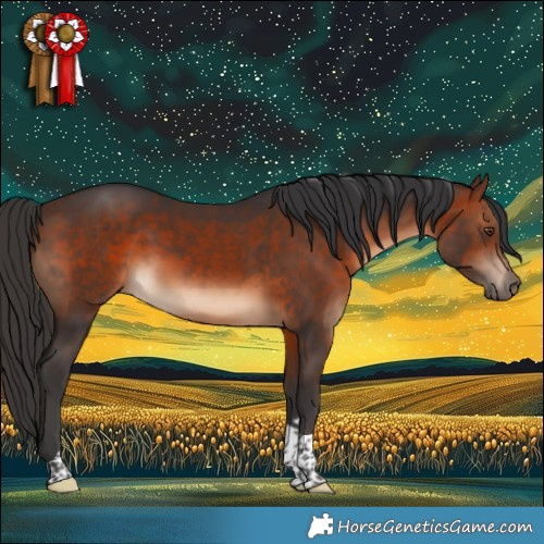 Horse Color:Brown Tobiano 