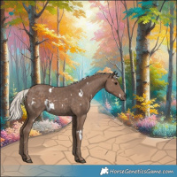 Horse Color:White Spotted Silver Blue Roan 