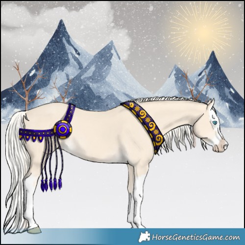 Horse Color:Cremello Splash  and Cremello Splash 