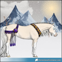 Horse Color:Cremello Splash  and Cremello Splash 
