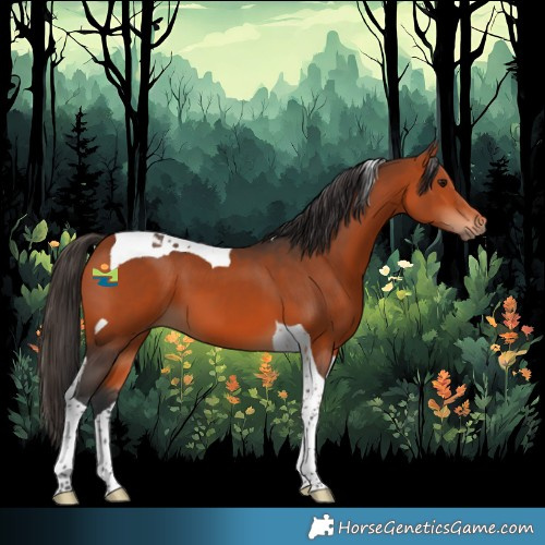 Horse Color:Bay Tobiano 