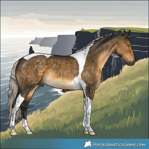 Horse Color:Gray Silver Buckskin Dun Tobiano 