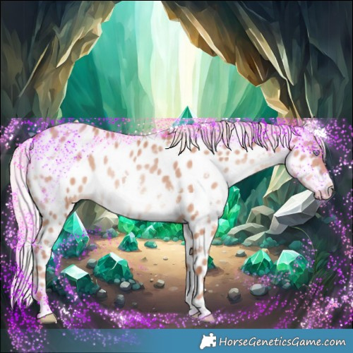 Horse Color:White Spotted Silver Sable Champagne Appaloosa Rabicano