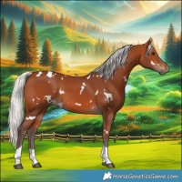 Horse Color:White Spotted Silver Bay Tobiano Rabicano