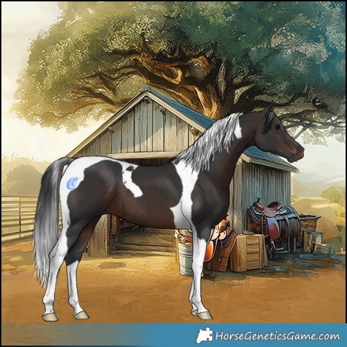 Horse Color:Brown Tobiano 
