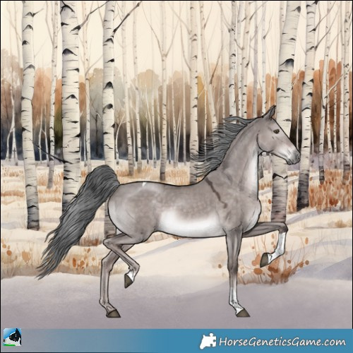 Horse Color:Platinum Liver Red Dun Mushroom Tobiano Rabicano 