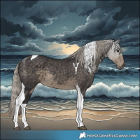 Horse Color:Silver Smoky Black Tobiano 
