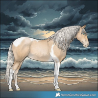 Horse Color:Silver Smoky Black Pearl Tobiano 