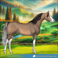 Horse Color:Bay Dun Sabino Splash