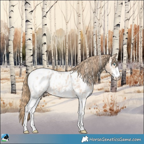 Horse Color:Perlino Ice Sabino Appaloosa Rabicano 