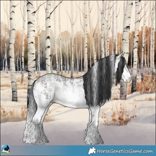 Horse Color:Brown Ice Dun Sabino Rabicano 