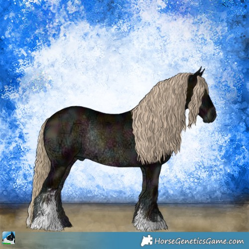 Horse Color:Midnight Liver Red Onyx Ice Sabino Rabicano 