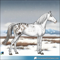 Horse Color:White Spotted Blue Onyx Appaloosa 