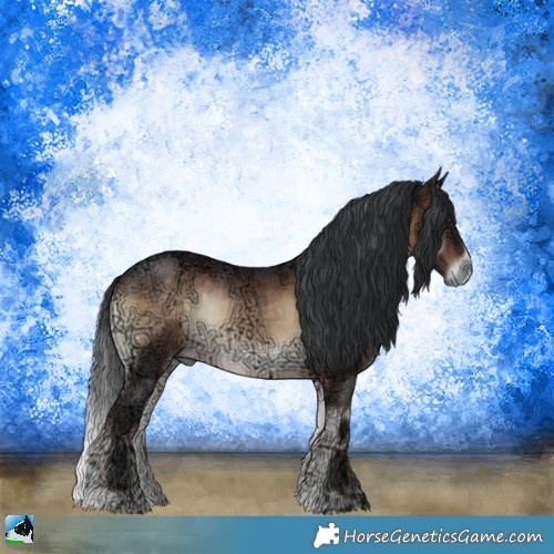 Horse Color:Brown Ice Onyx Rabicano 