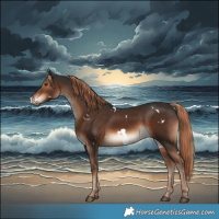 Horse Color:White Spotted Liver Chestnut 