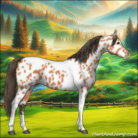 Horse Color:Bay Tobiano Leopard 