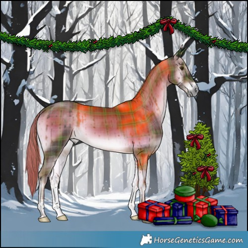 Horse Color:Plaid  Liver Red Onyx Tobiano 