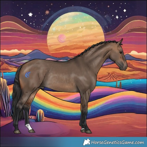 Horse Color:Bay Dun Rabicano 