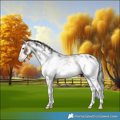 Horse Color:White Spotted Brown Dun Splash 