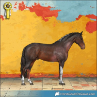 Horse Color:Liver Chestnut Tobiano Varnish 